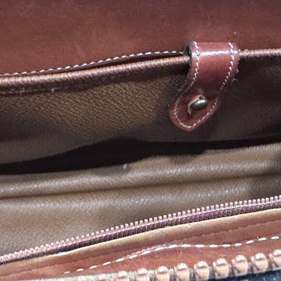 Vintage Dooney & Bourke Satchel Bag, Classic Black and Tan - Picture 4 of 5